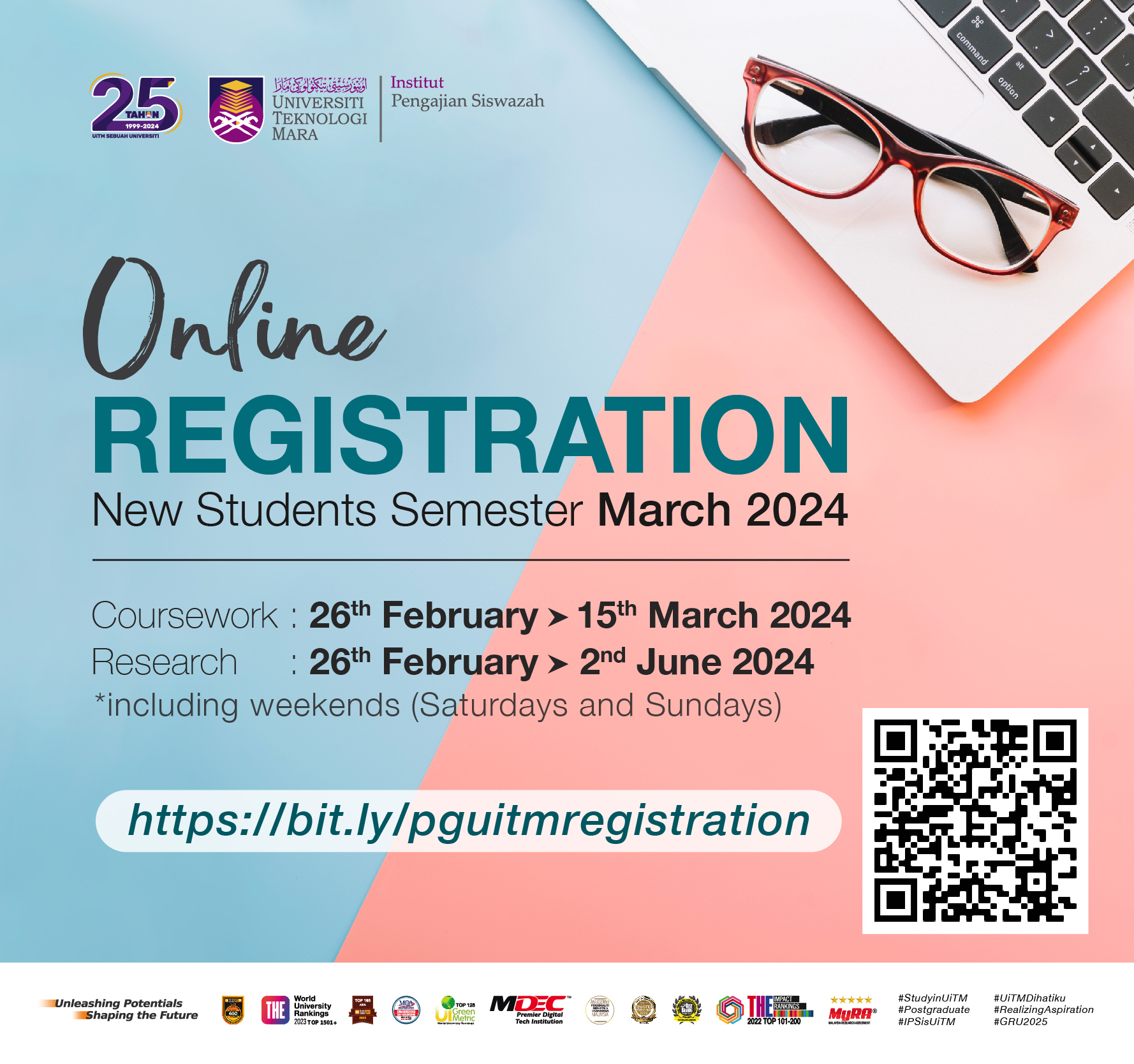 Registration New Students Semester March 2024