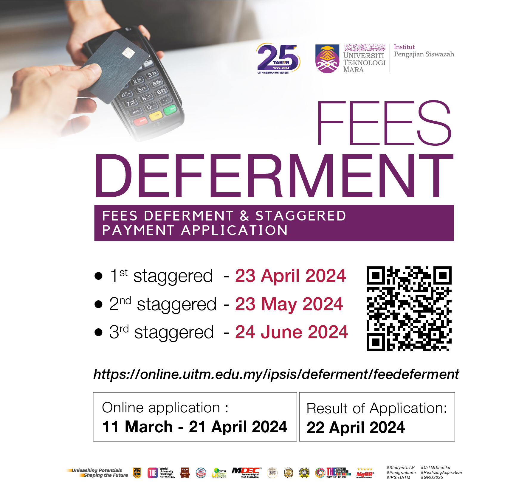 Fees Deferment Intake March 2024